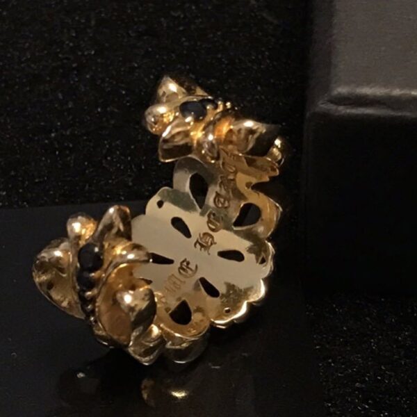 クロムハーツ フローラル 22kGold ダイアモンド ゴールド リング 偽物 コピー Kuy99876