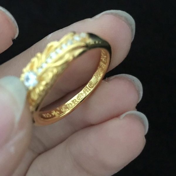 定番クロムハーツ フローラル 22kGold ダイアモンド ゴールド リング 偽物 コピー Kue61439