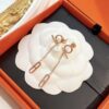 エルメス ファランドール 偽物 18K ローズゴールドピアス 3色 H219592B00