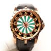 送料込ロジェデュブイ ナイツ オブ ザ ラウンドテーブル コピー ダマスカス ブラック 45MM roy07801