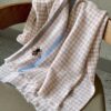 累積売上総額第１位！グッチ 男女OK!GGマーク 偽物 チェックストライプ ウールマフラー gud74473