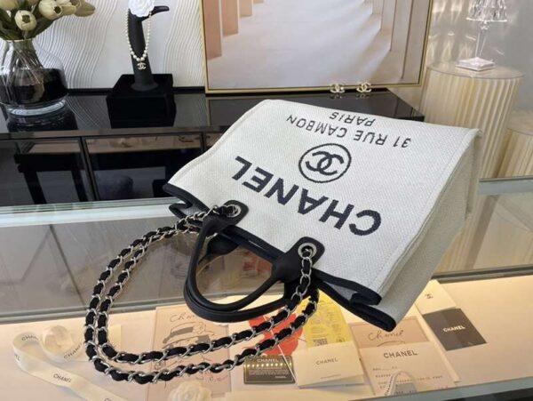 シャネル トートバッグ 偽物 ドーヴィルライン ロゴキャンバス 2wayバッグ shw75559
