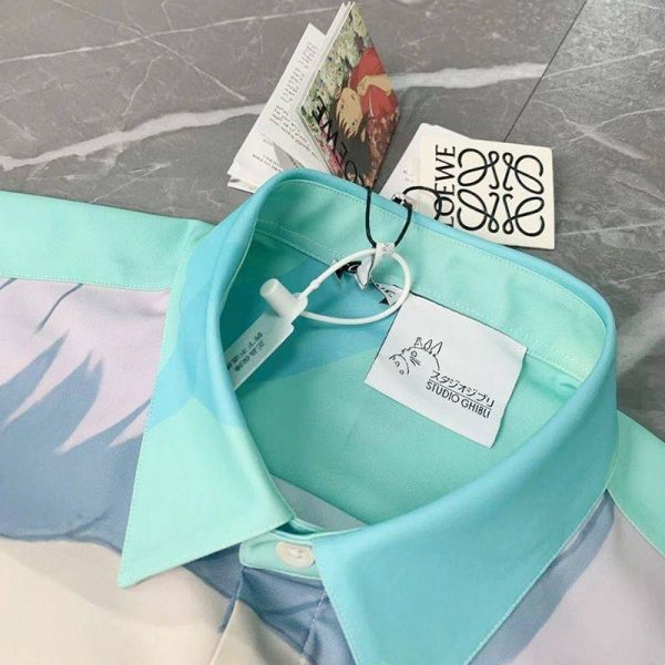 春もの新作 ロエベ×千と千尋の神隠し 千尋 シャツ 偽物 コットン lob99991