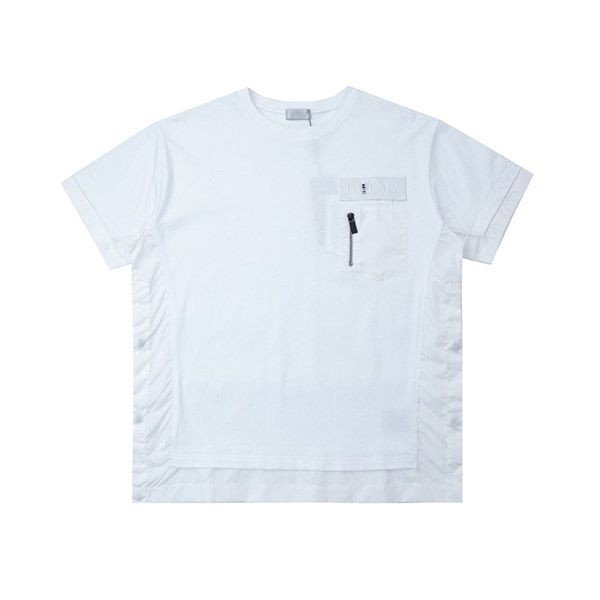 《大人気》ディオール×サカイ偽物★ホワイト オーバーサイズTシャツ 213J642A0554_C080