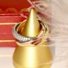 ★日本!!人気！カルティエ 18K リング ダイヤ トリニティリング 偽物 kar27093